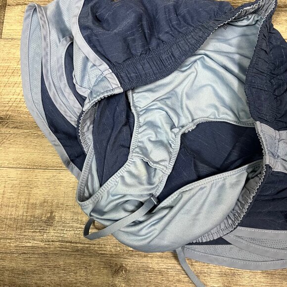 Nike Athletic Dri-Fit Mid Rise Lined Running Shorts Blue Women’s Size L - Picture 6 of 10